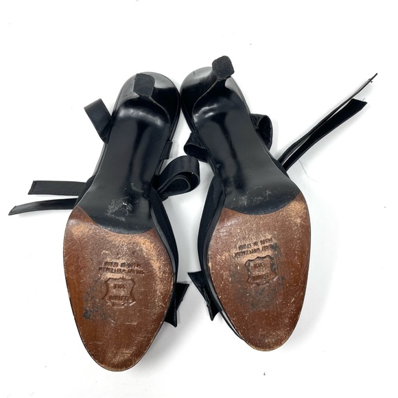 STUART WETIZMAN leather peep toe, ankle wrap heels, size 7.5, made in Spain - Picture 10 of 10